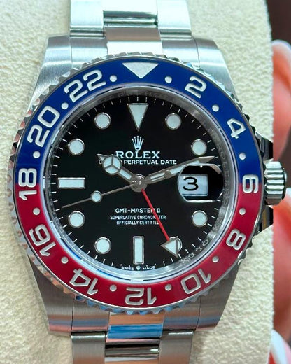 GMT Master II 126710 Pepsi 40mm Oys SS/SS Black Dial Clean Plus JH3285