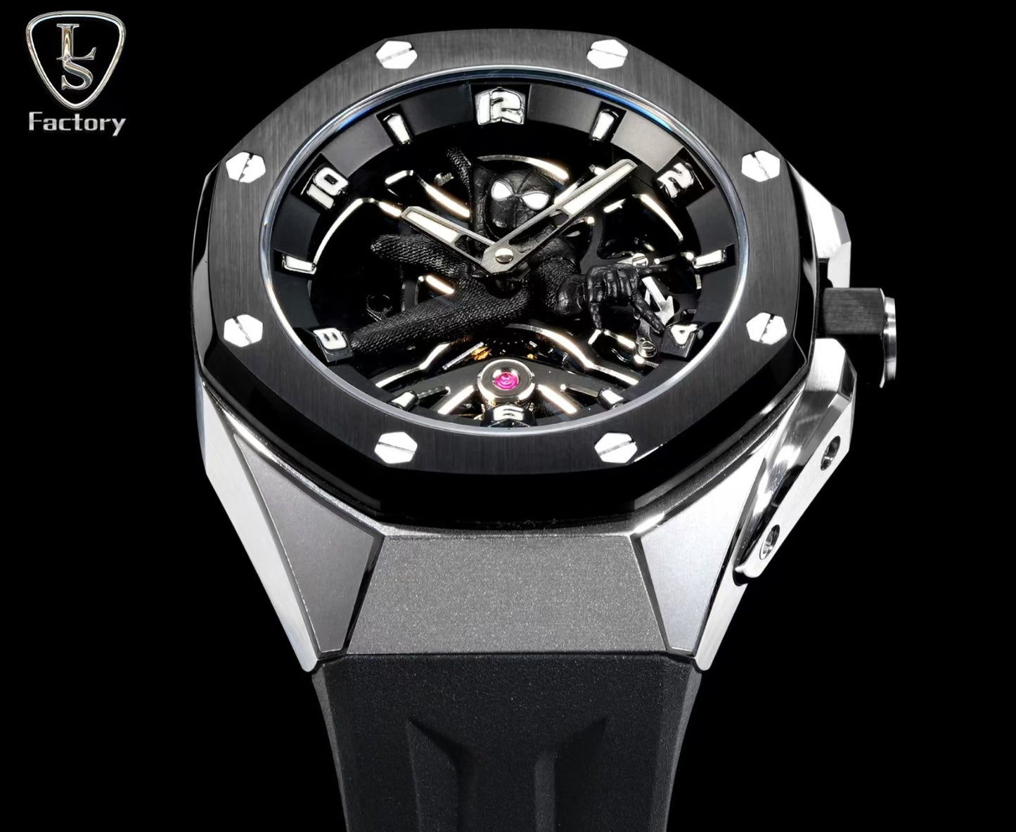 Audemars Piguet Royal Oak Concept 42mm Black Panther Titanium/RU Fake Tourbillon