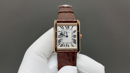 Tank Louis 25.5mm YG/LE Silver Dial AF Quartz