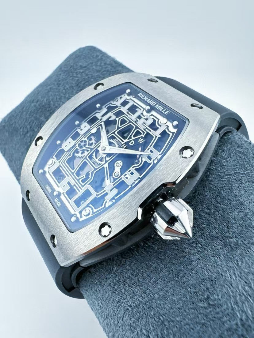 RM67-01 39mm TiRU Skeleton Dial on Black Rubber strap AVF CRMA6