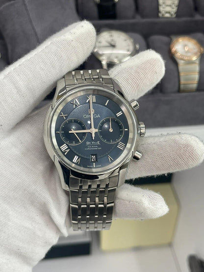 Omega - De Ville Prestige 42MM SS/SS Blue OMF A7750 Mod9300