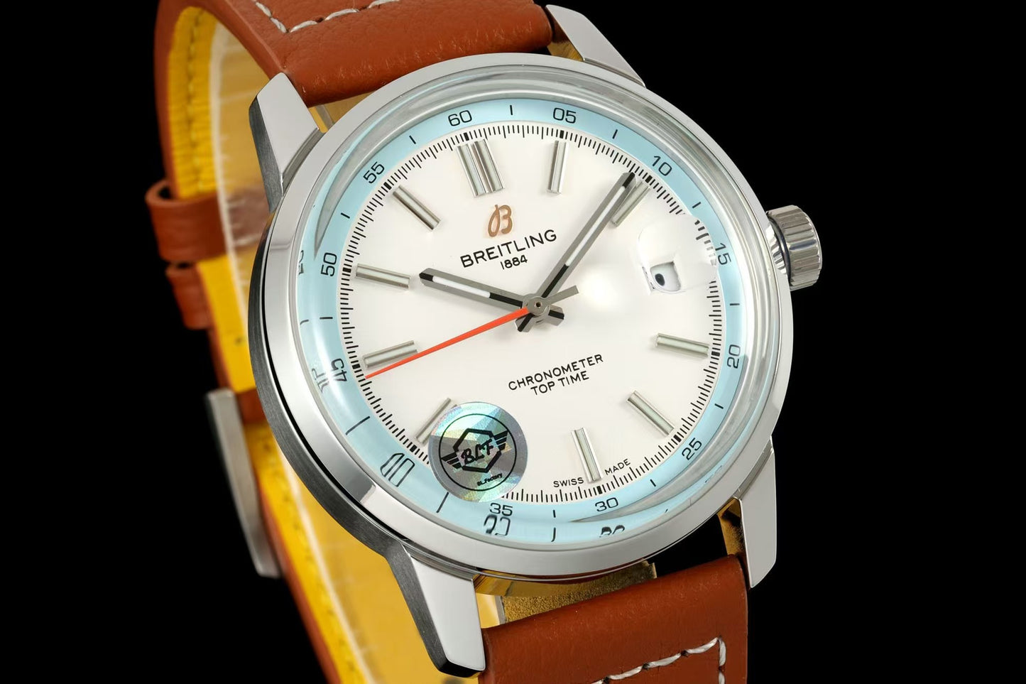 Top Time B31 38mm SS/LE White/Stk Dial BLF AB31