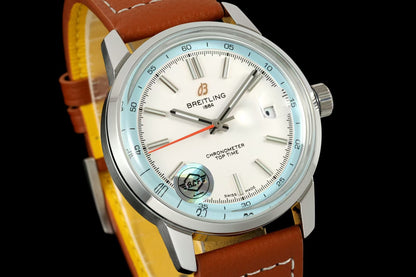 Top Time B31 38mm SS/LE White/Stk Dial BLF AB31