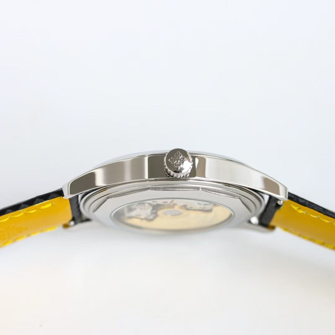 Calatrava 6007 40mm SS/LE Black/Yellow PPF 330SC