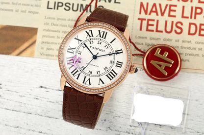 Ronde Solo Date 42mm Dia RG/LE White Dial AF MY9015