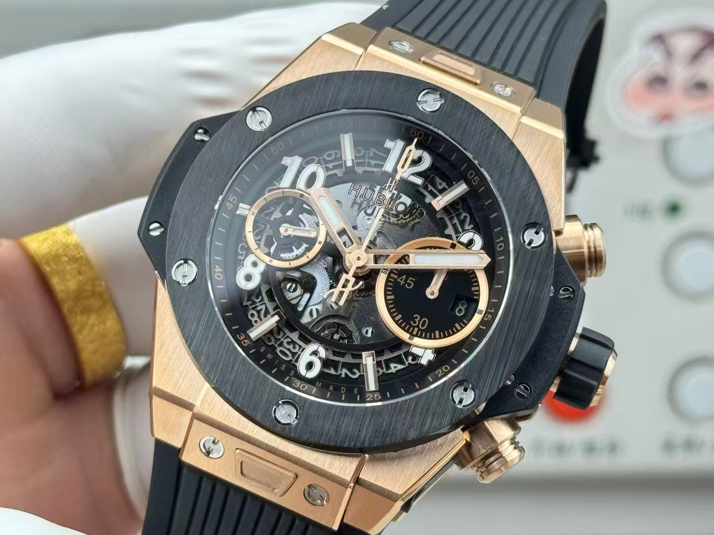 Big Bang Unico 42mm RGRU Black Ceramic Bezel BBF HUB1280