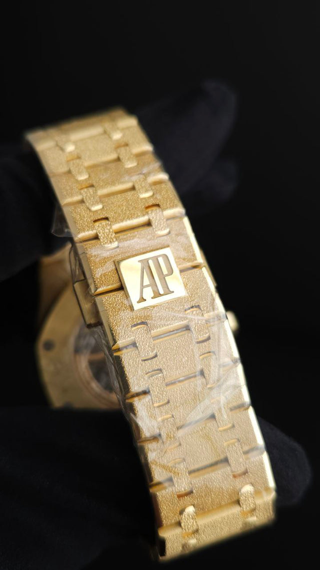 Royal Oak 15412BA Frosted 41mm DIa YG/YG Skeleton Dial THBF V3 SH3132 (Free Sprung)