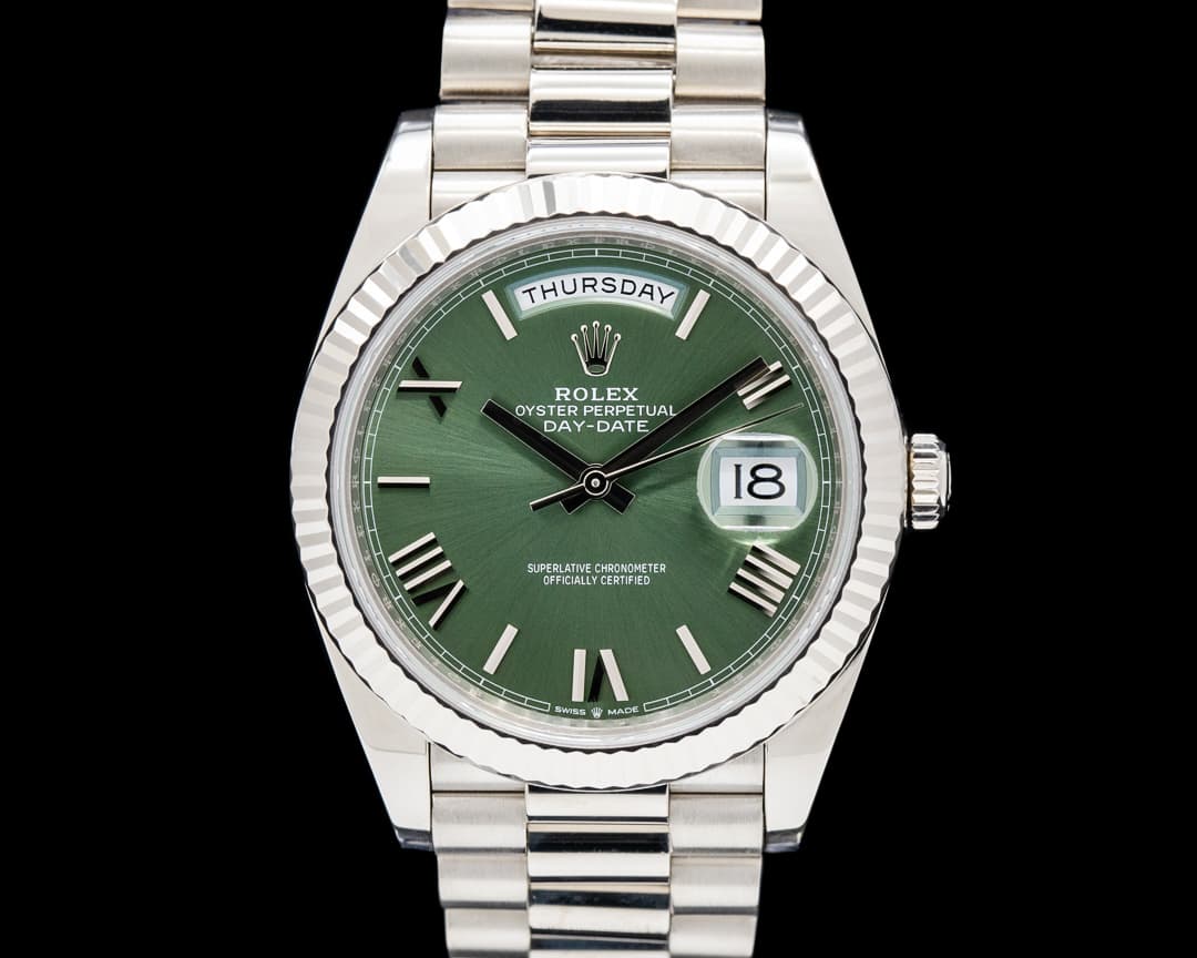 DayDate 228239 40mm SS/SS Green/Rmn RGF VR3255 (Weighted Approx.210g )