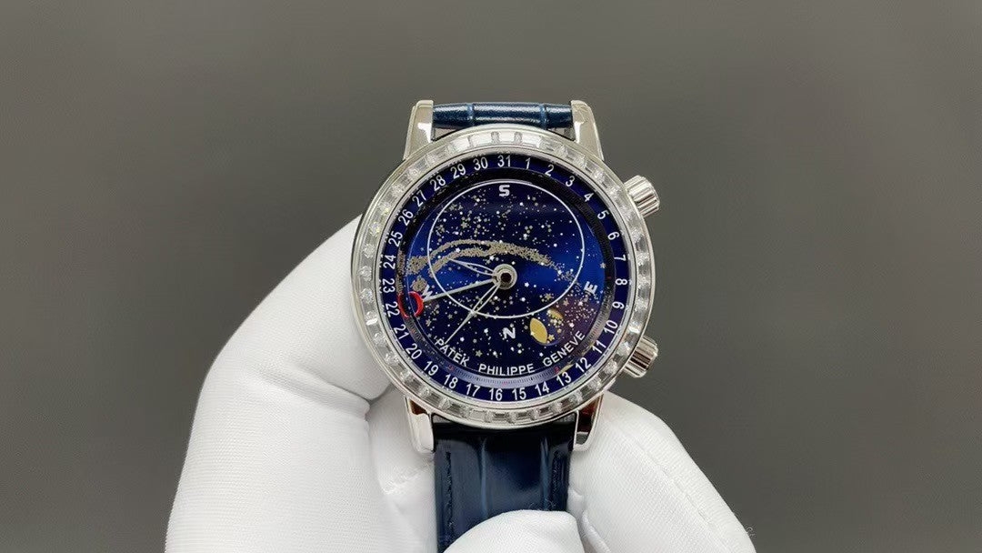 Celestial Sky Moon 6104G DIa SS/LE Blue Dial PPF A240 Super Clone