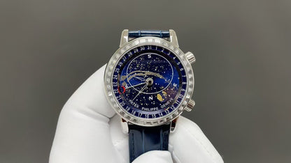 Celestial Sky Moon 6104G DIa SS/LE Blue Dial PPF A240 Super Clone