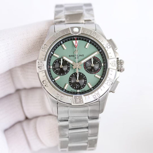 Avenger B01 Chrono 44mm SS/SS Green Dial BLSF Cal.01
