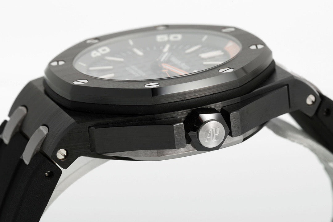 Royal Oak 15707CE Black Ceramic/RU Black Dial JF SA3120