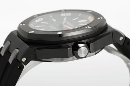 Royal Oak 15707CE Black Ceramic/RU Black Dial JF SA3120
