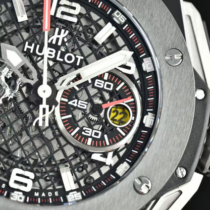 Big Bang Ferrari 45mm Ceramic/TI/RU Black Seketon Dail HBF HUB1241