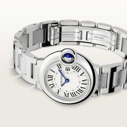 Ballon Bleu De Cartier 28mm SS/SS White/Dia AF Quartz