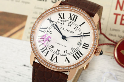 Ronde Solo Date 42mm Dia RG/LE White Dial AF MY9015