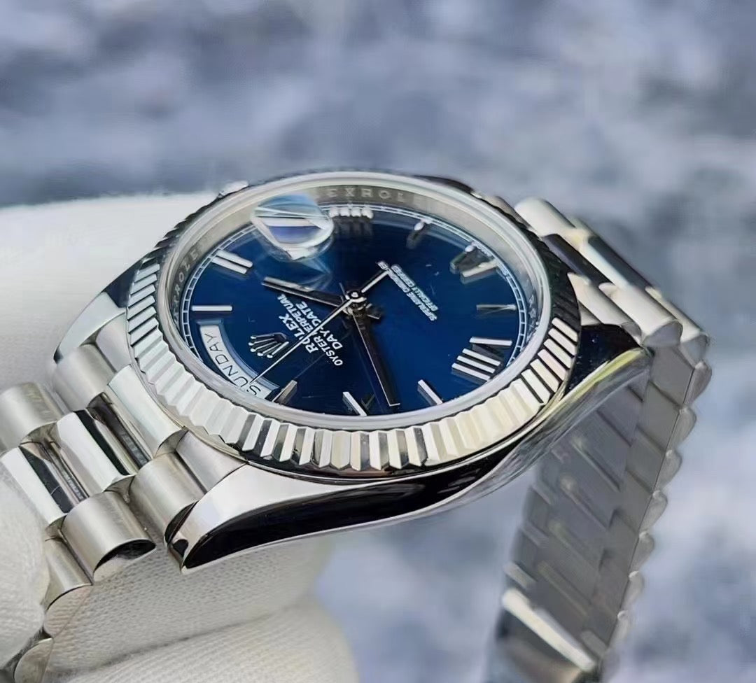 DayDate 228236 40mm SS/SS Ombre Blue/Rmn RGF VR3255 (Weighted Approx.210g )