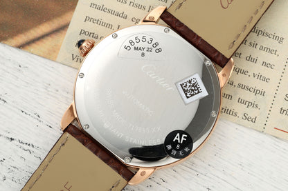 Ronde Solo Date 42mm Dia RG/LE White Dial AF MY9015