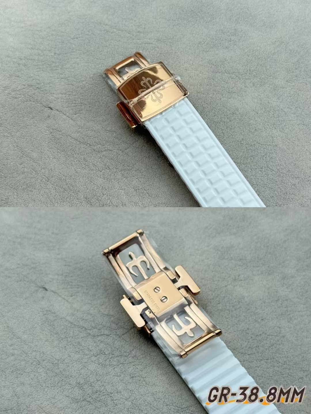Aquanaut Ladies 35.6mm Dia RG/RU White Dial PPF A324