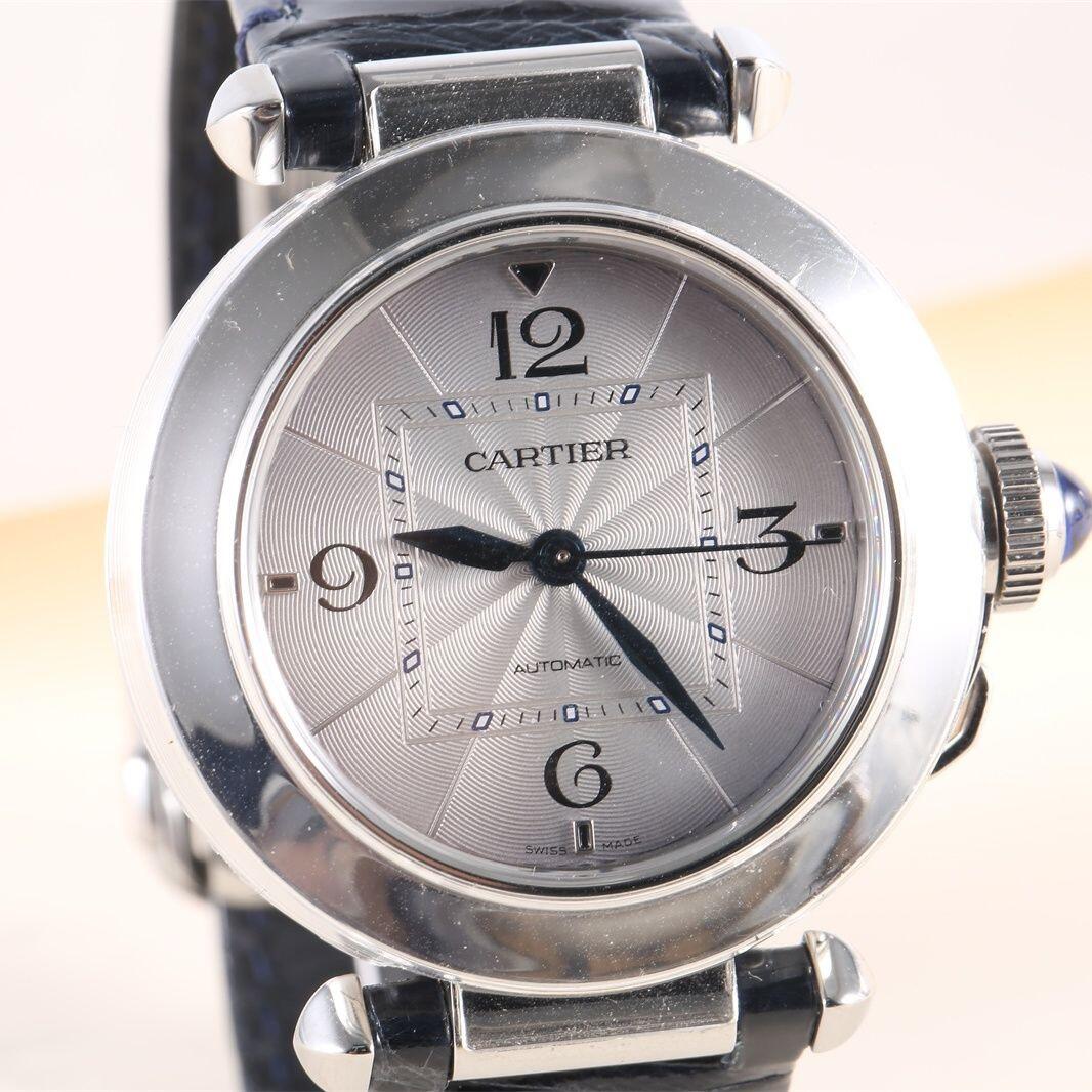 Pasha De Cartier Ladies 30mm Grey RG SS/LE White Dial AF Quartz