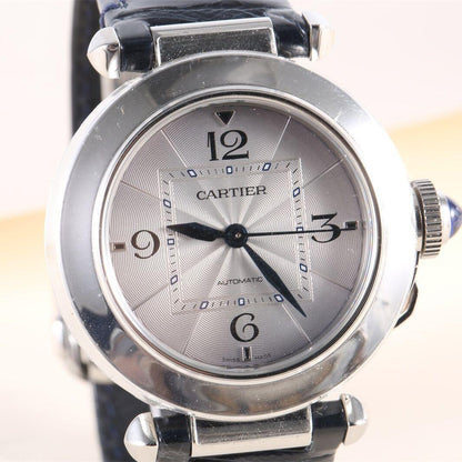 Pasha De Cartier Ladies 30mm Grey RG SS/LE White Dial AF Quartz
