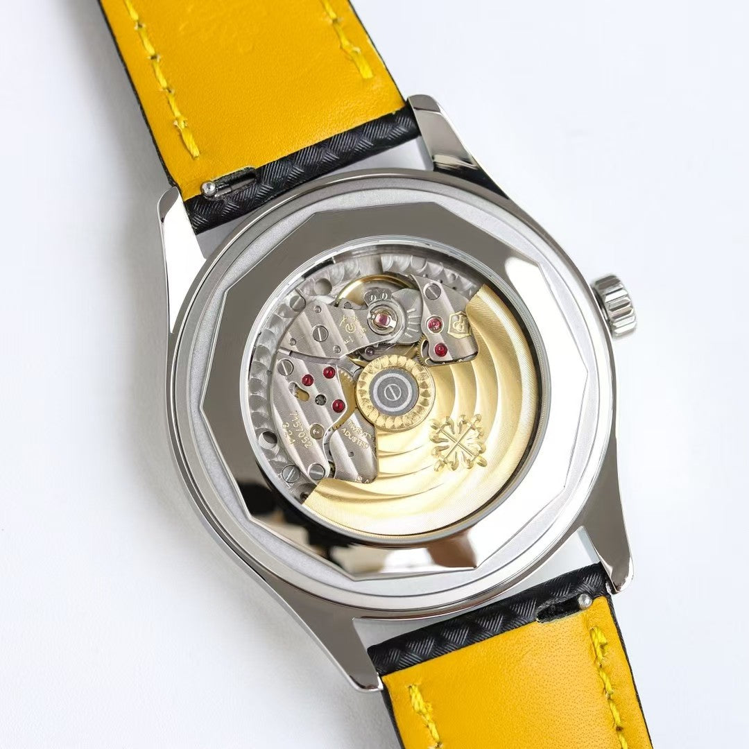 Calatrava 6007 40mm SS/LE Black/Yellow PPF 330SC