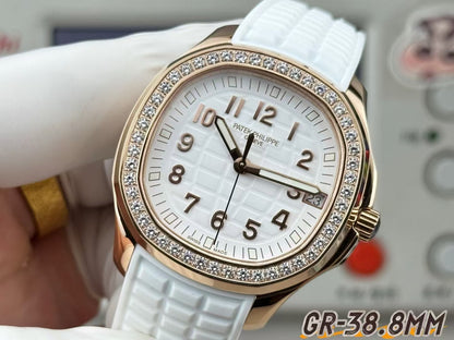 Aquanaut Ladies 35.6mm Dia RG/RU White Dial PPF A324