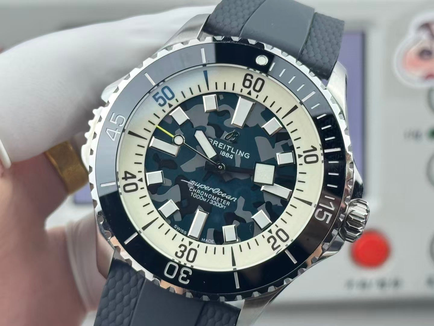 Superocean 42mm SS/SS Camouflage Blue Dial BLF A2824