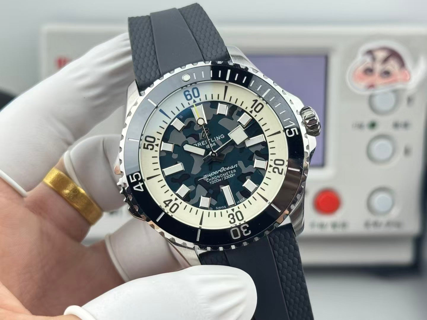 Superocean 42mm SS/SS Camouflage Blue Dial BLF A2824