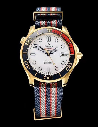 Omega - Seamaster Commander 007 YG/NY White MKF 1:1 A2824 Mod