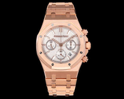 Royal Oak Chrono 26240OR “50th Anniversary” 41mm RG/RG White Dial DDF DD4401 (Gain Weight)