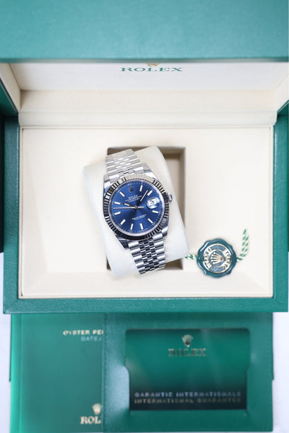 Datejust 126334 41mm Jus SS/SS Blue/Rmn RWF JH3235 (Weighted Approx.127g) (Free Sprung)