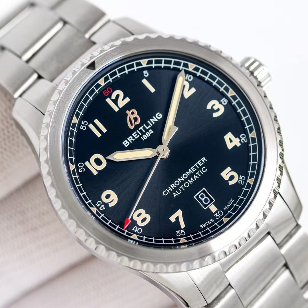 Aviator 8 41mm SS/SS Black Dial TF A2824