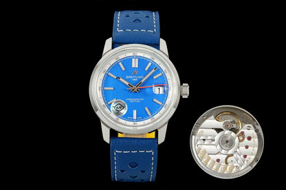 Top Time B31 38mm SSLE BlueStk Dial Yellow Hand BLF AB31