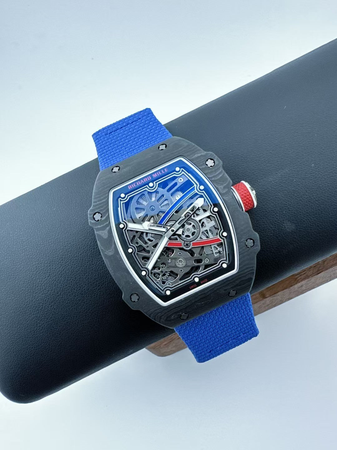 RM67-02 Black NTPT Skeleton Dial on Blue Elastic Strap UMI V2 CRMA7