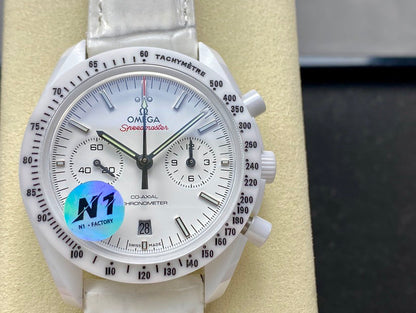 Speedmaster 44mm "White Side of The Moon" White Ceramic/LE N1F A9300