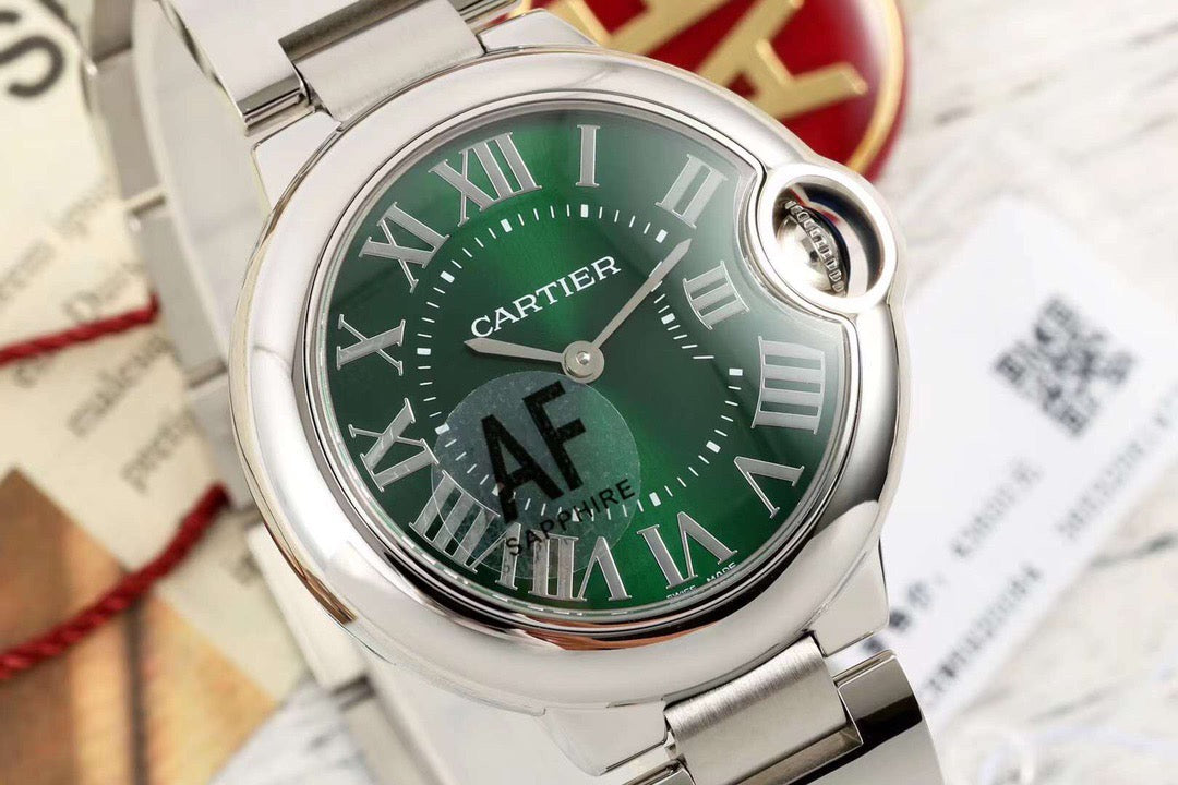 Ballon Bleu De Cartier 28mm SS/LE Green Dial AF Quartz