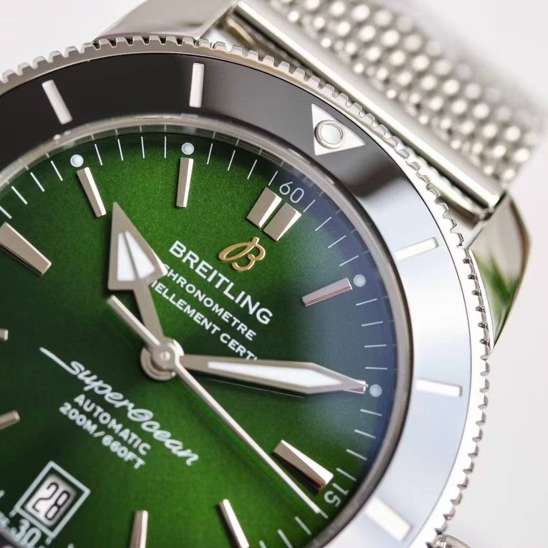 Superocean Heritage B20 42mm SS/RU Green Dial BLF A2824