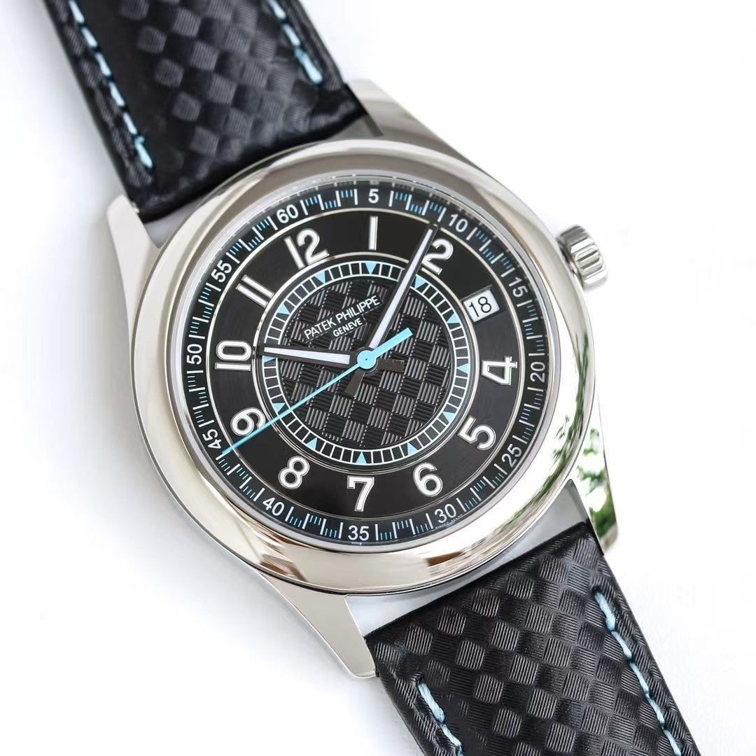 Calatrava 6007 40mm SS/LE Black/Blue PPF 330SC