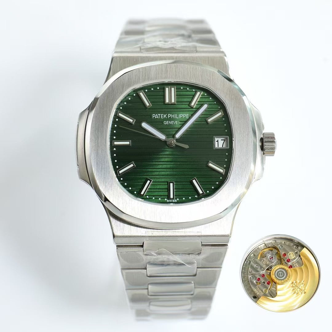Nautilus 5711 40mm SS/SS Green/Stk BBF DD324 Super Clone (SW Dial)
