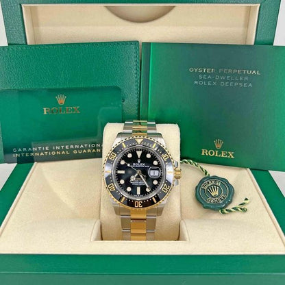 SeaDweller 126603LN 43mm Wrapped YG/SS Black/Dot KF VR3235