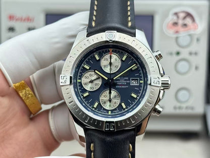 Breitling - Colt 44mm Chronograph Automatic SS/RU Blue/Stk A7750