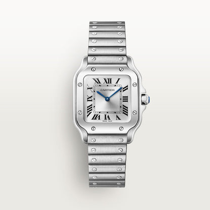 Santos De Cartier 27mm SS/SS Silver Dial 8848F Quartz
