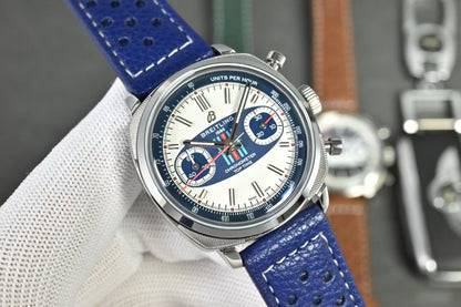 Top Time B01 38mm SSLE WhiteBlue Dial BLF A7750