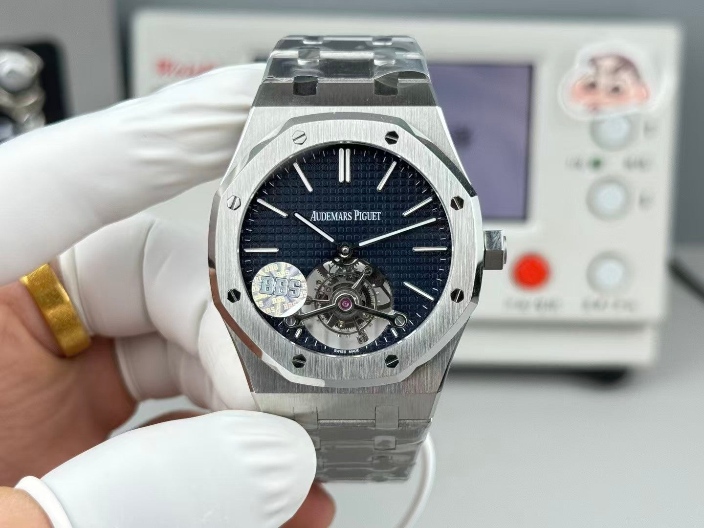 Royal Oak Tourbillon 41mm SS/SS dark Blue/Stk R8F V2 Flying Tourb