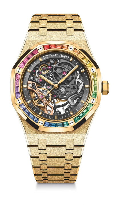Royal Oak 15412BA Frosted 41mm DIa YG/YG Skeleton Dial THBF V3 SH3132 (Free Sprung)
