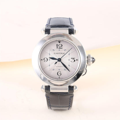 Pasha De Cartier Ladies 30mm Grey RG SS/LE White Dial AF Quartz