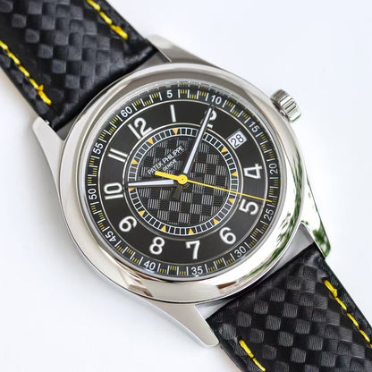 Calatrava 6007 40mm SS/LE Black/Yellow PPF 330SC