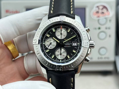 Breitling - Colt 44mm Chronograph Automatic SS/RU Black/Stk A7750