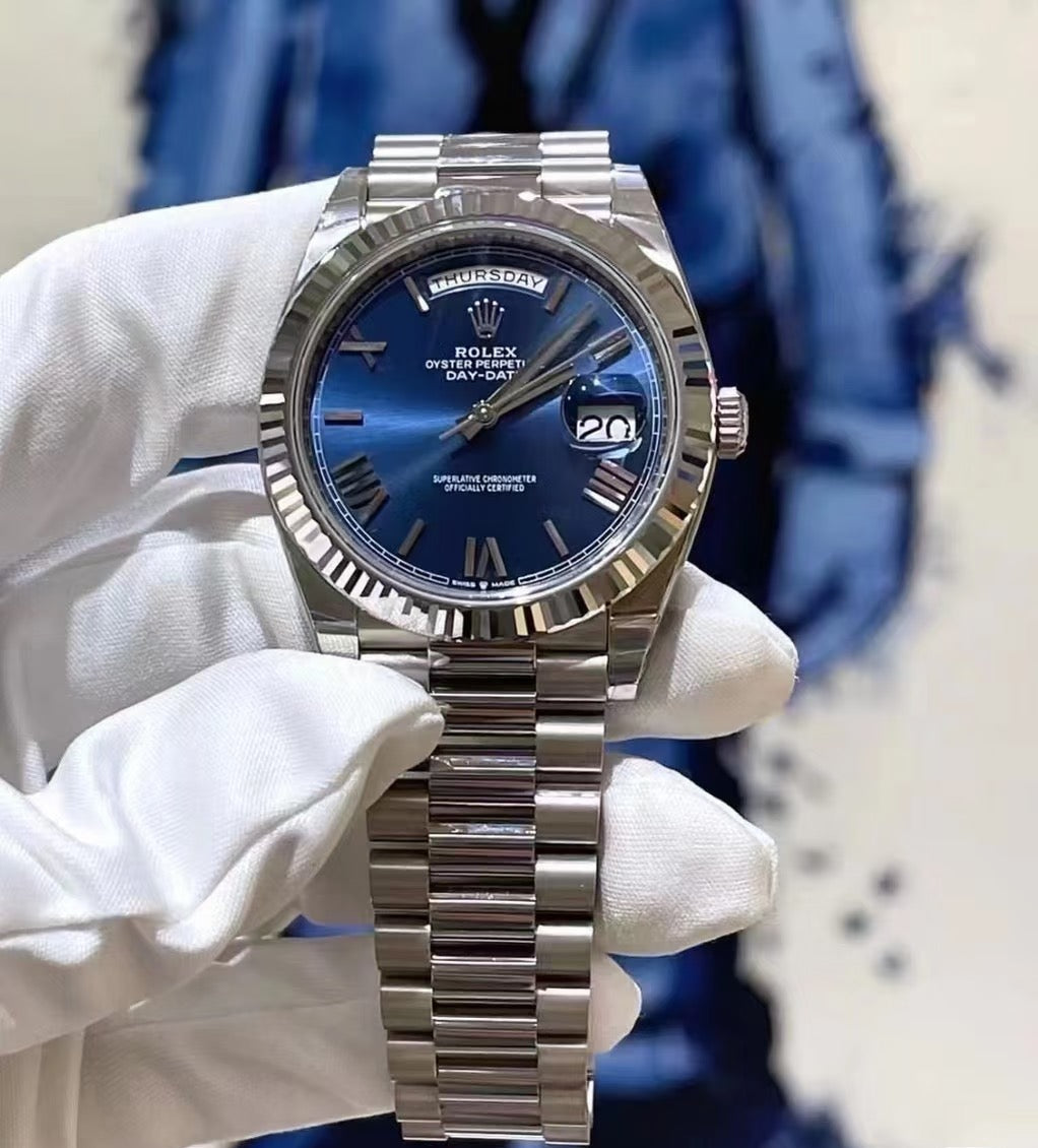 DayDate 228236 40mm SS/SS Ombre Blue/Rmn RGF VR3255 (Weighted Approx.210g )